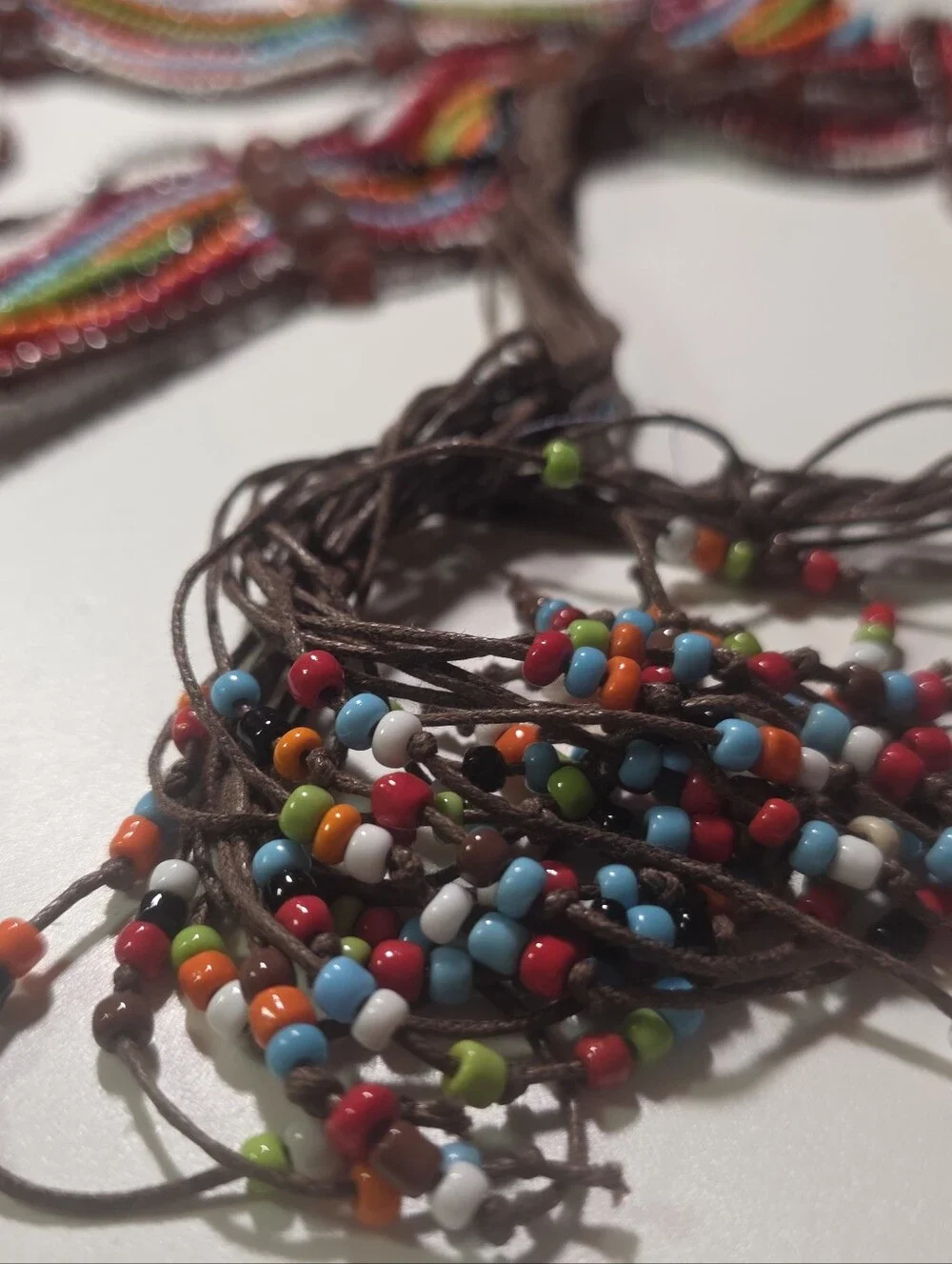Boho Multicolor Beaded Tassel Belt | Festival Statement Waist Belt